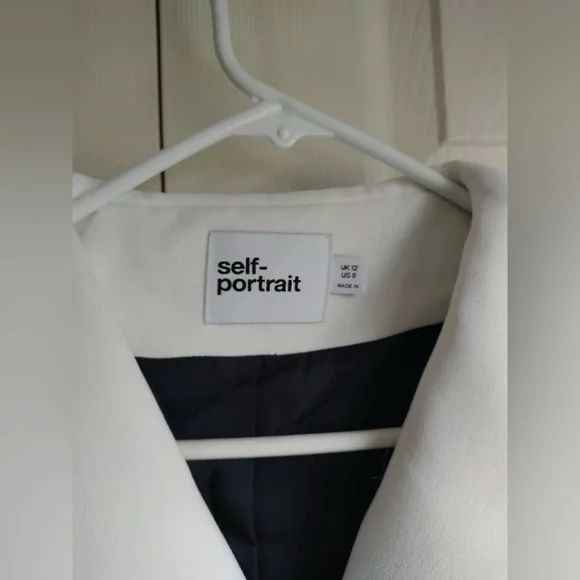 New Self-Portrait Navy and White Tweed Blazer Short Set - Picture 11 of 16